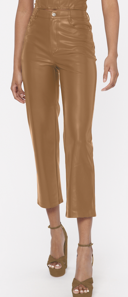 Cami NYC Hanie Vegan Leather Pant Caramel