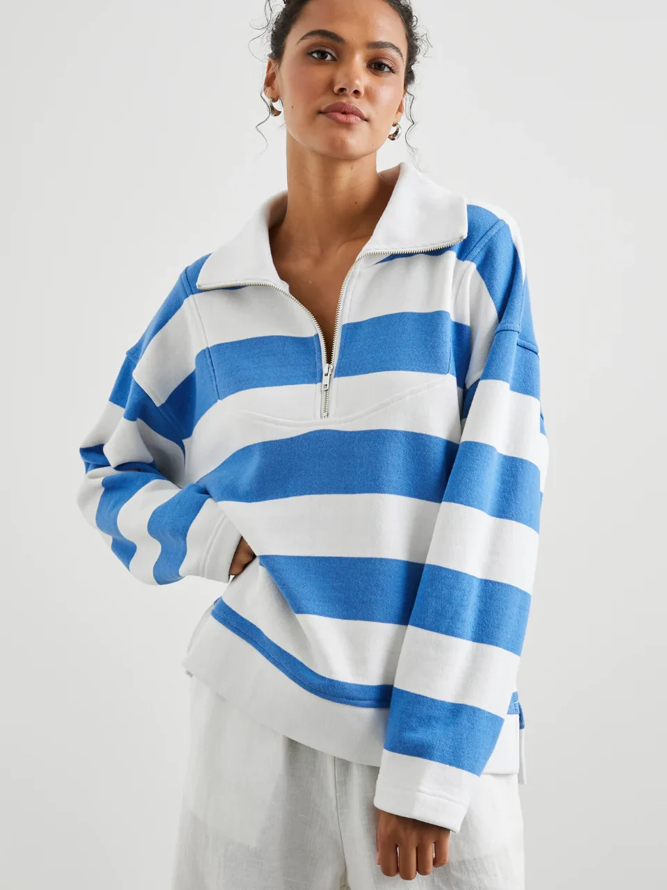 Parker Sweatshirt Ocean Rugby Stripe