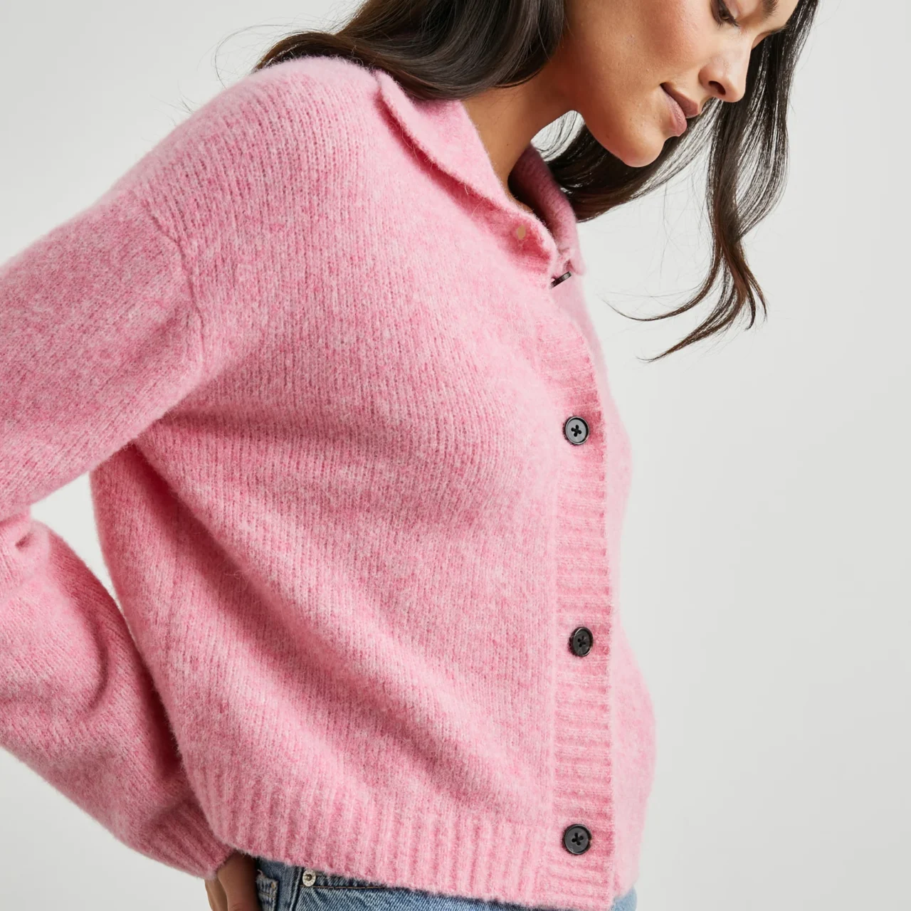 Amber Sweater Heather Fuschia