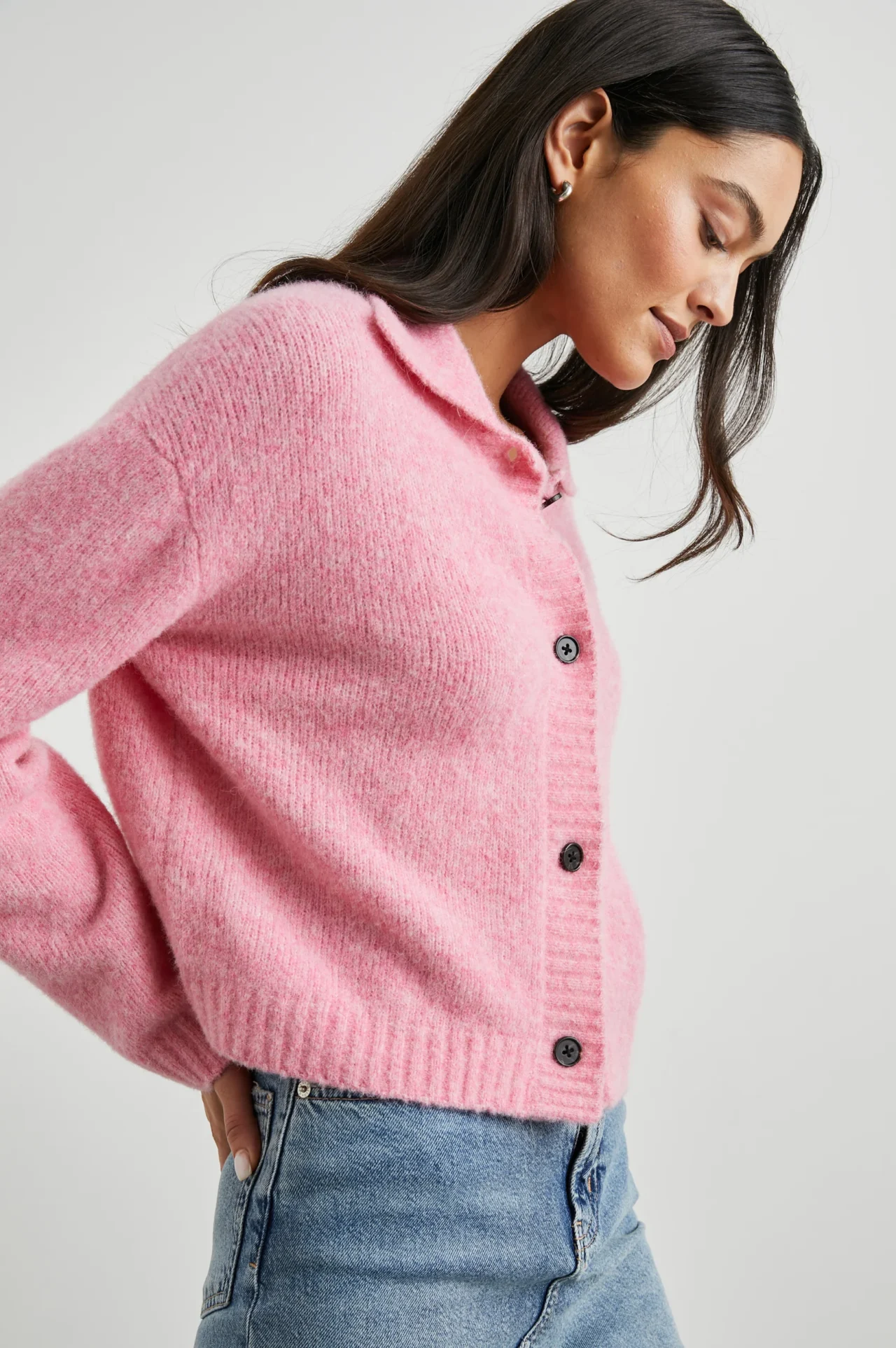 Amber Sweater Heather Fuschia