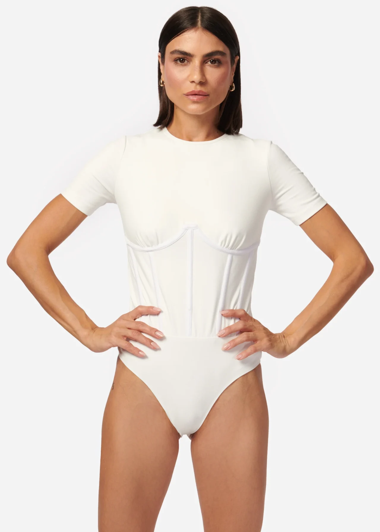 XENIA CORSET BODYSUIT WHITE