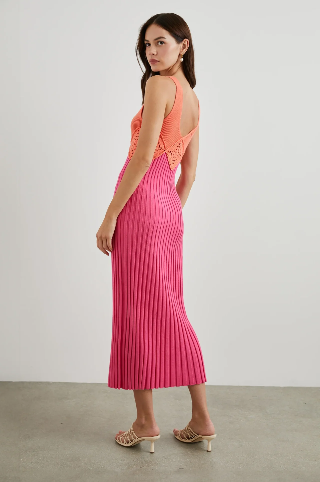 Taryn Dress Papaya Colorblock