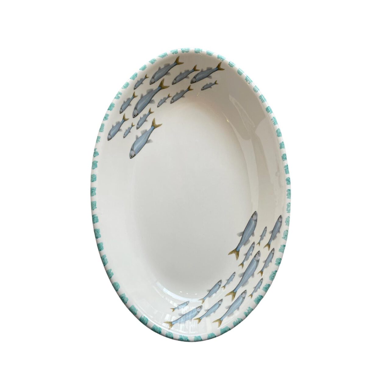 School fish Oval Serving plate