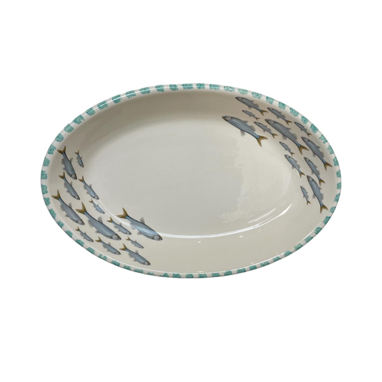 School fish Oval Serving plate