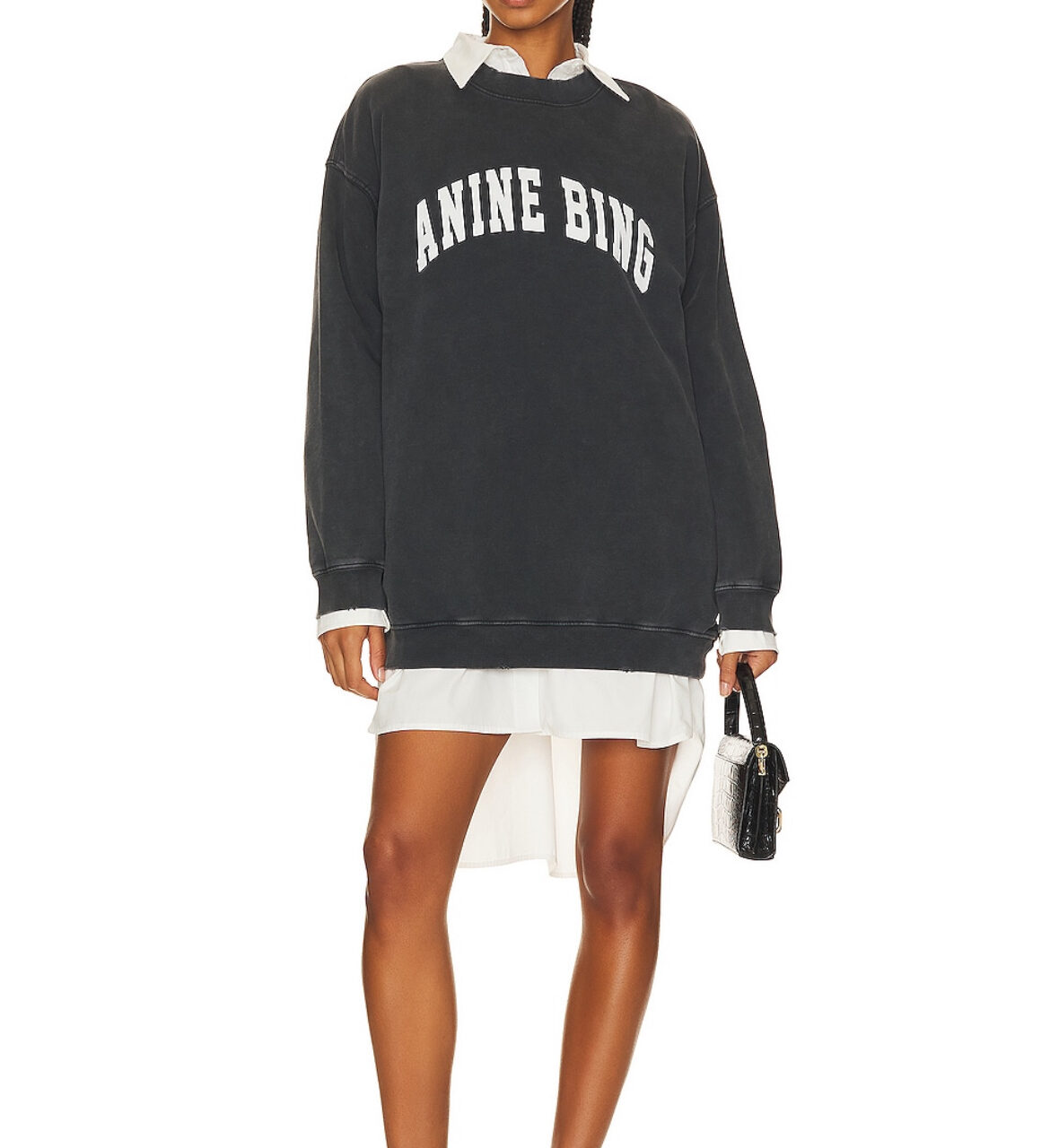 ANINE BING TYLER SWEATSHIRT - WASHED BLACK