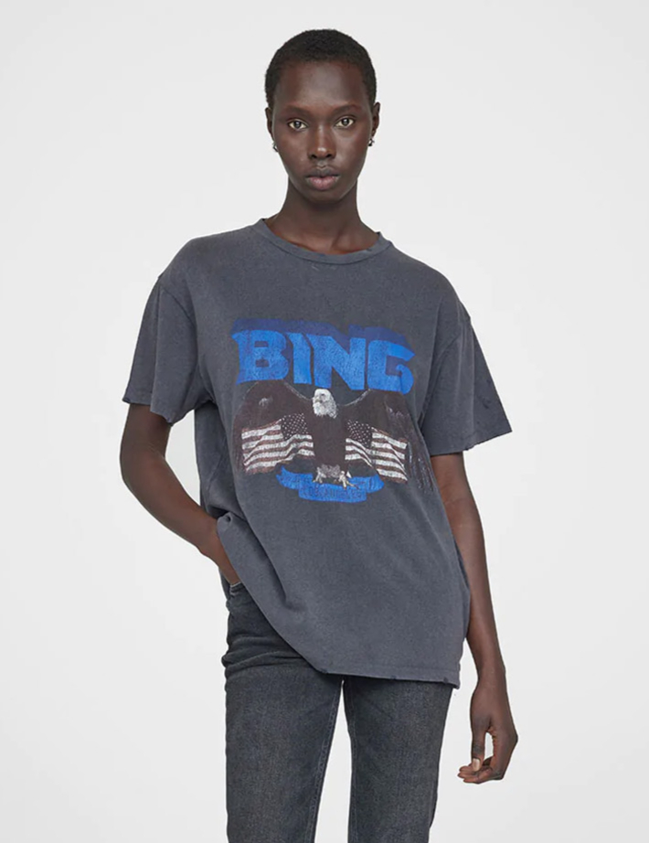 ANINE BING Vintage Bing Tee Washed Black