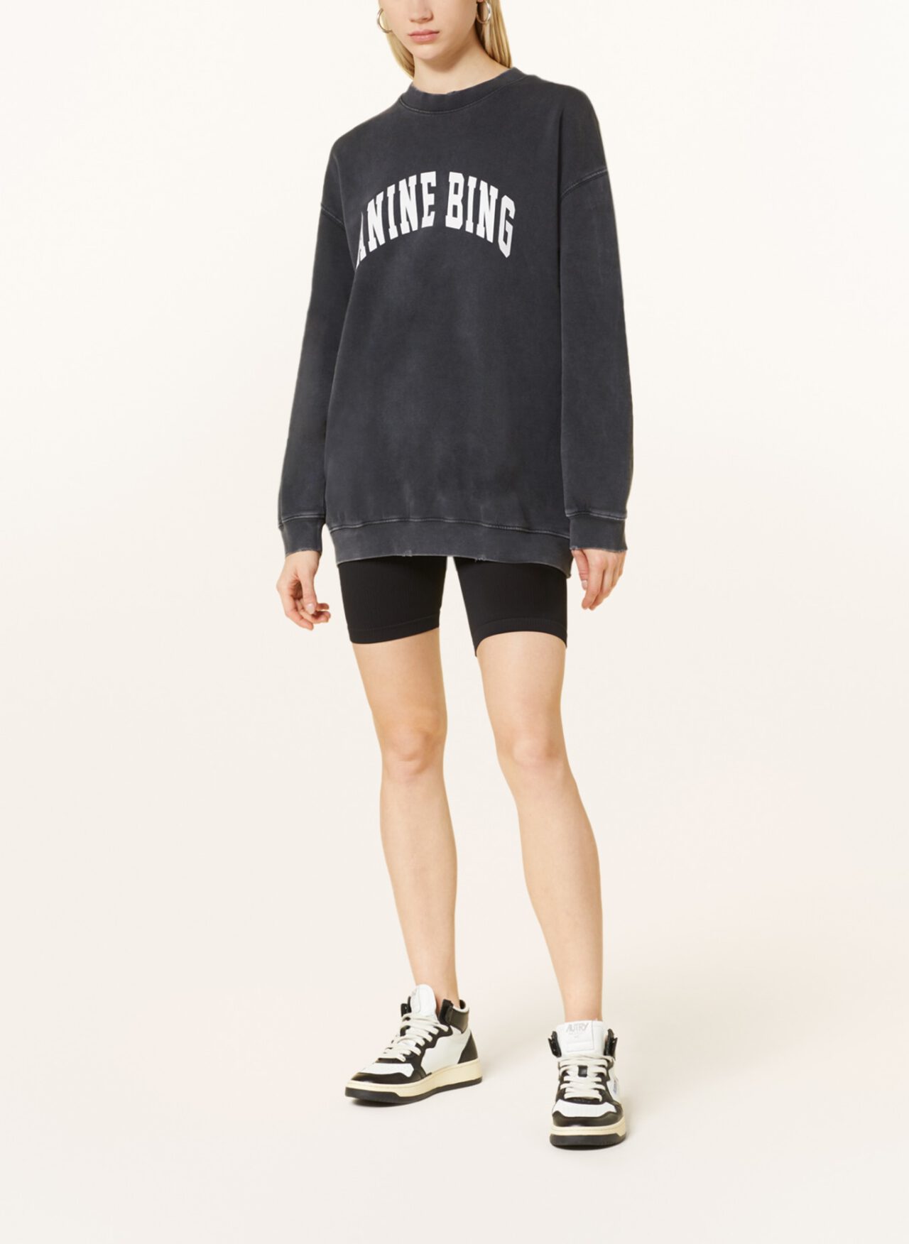 ANINE BING TYLER SWEATSHIRT - WASHED BLACK