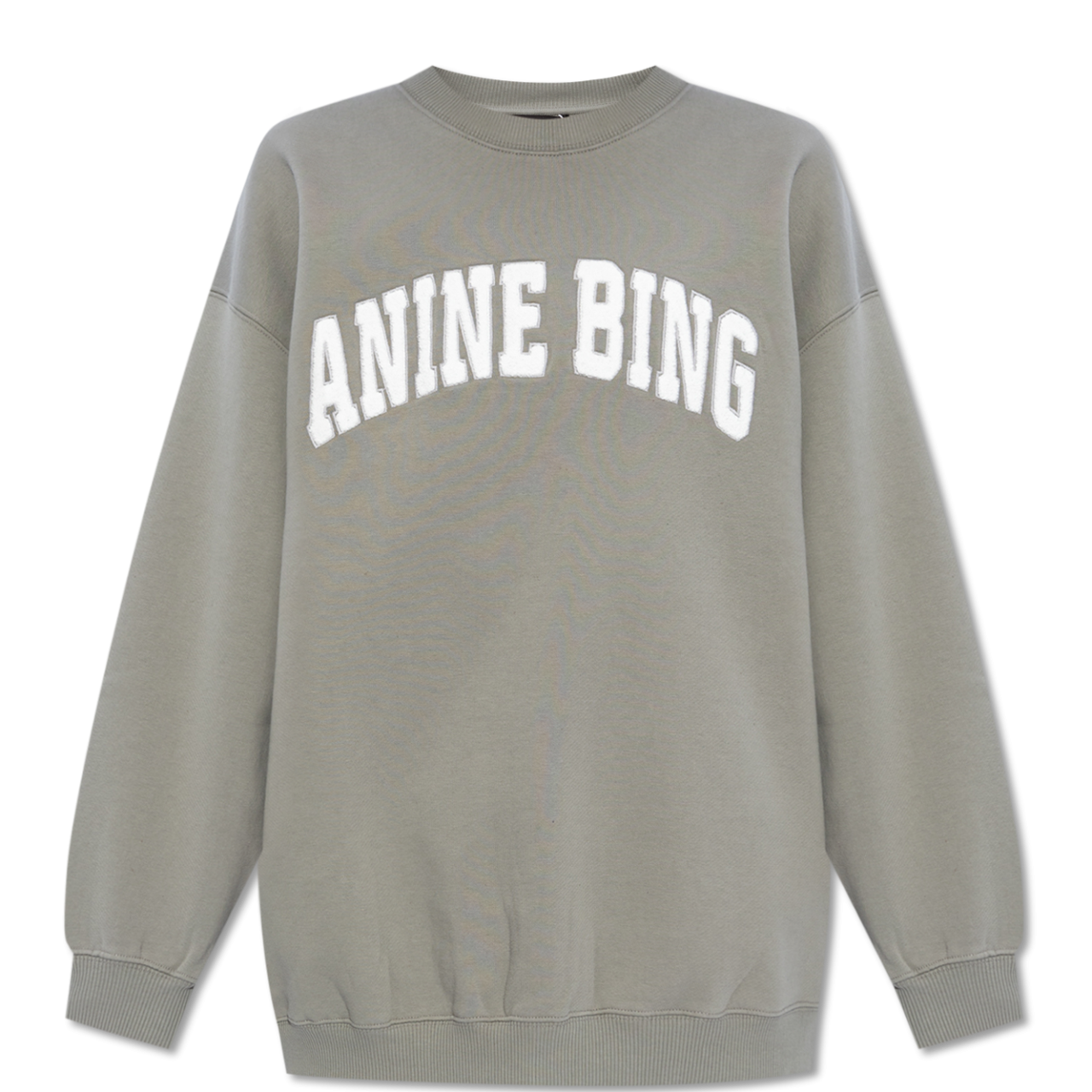 ANINE BING GREY ‘TYLER’ SWEATSHIRT WITH LOGO