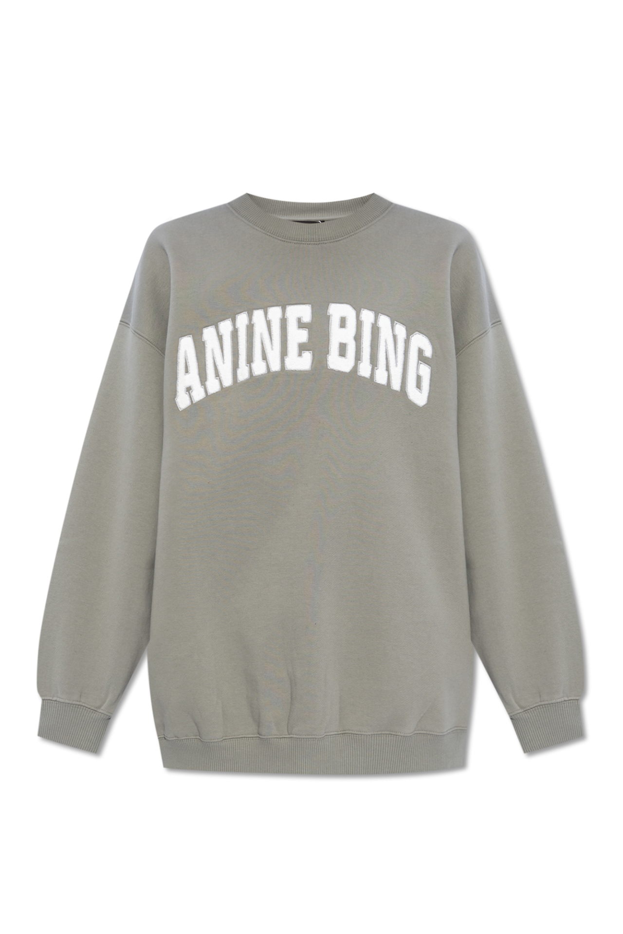 ANINE BING GREY ‘TYLER’ SWEATSHIRT WITH LOGO