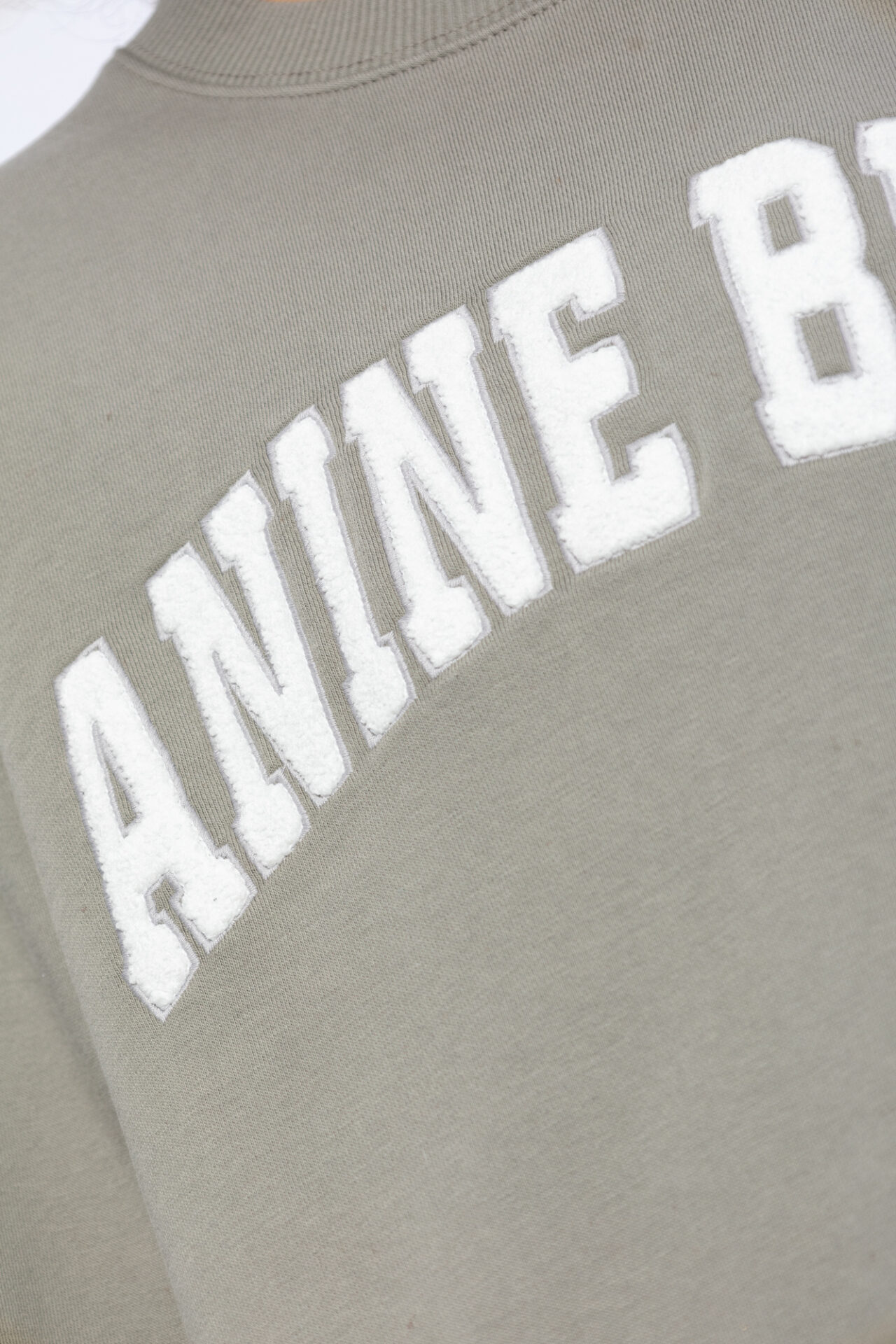 ANINE BING GREY ‘TYLER’ SWEATSHIRT WITH LOGO