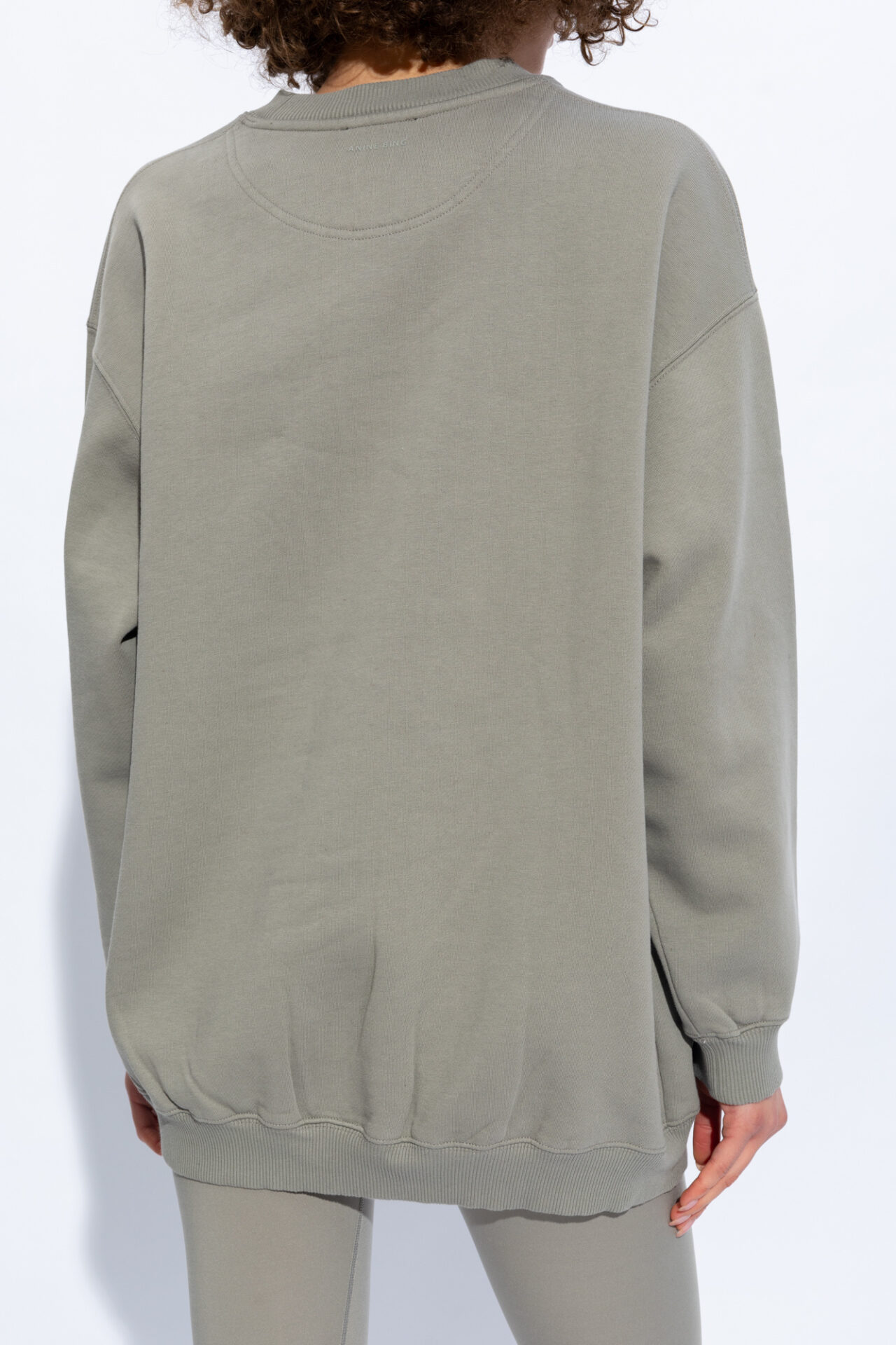 ANINE BING GREY ‘TYLER’ SWEATSHIRT WITH LOGO