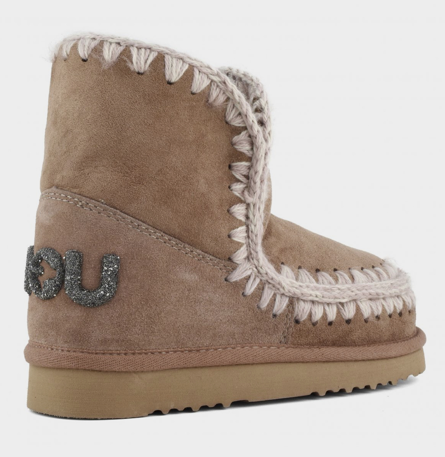 Eskimo 18 glitter logo Pink brown