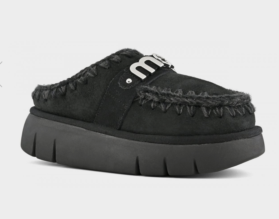 Bounce clog metal logo Black