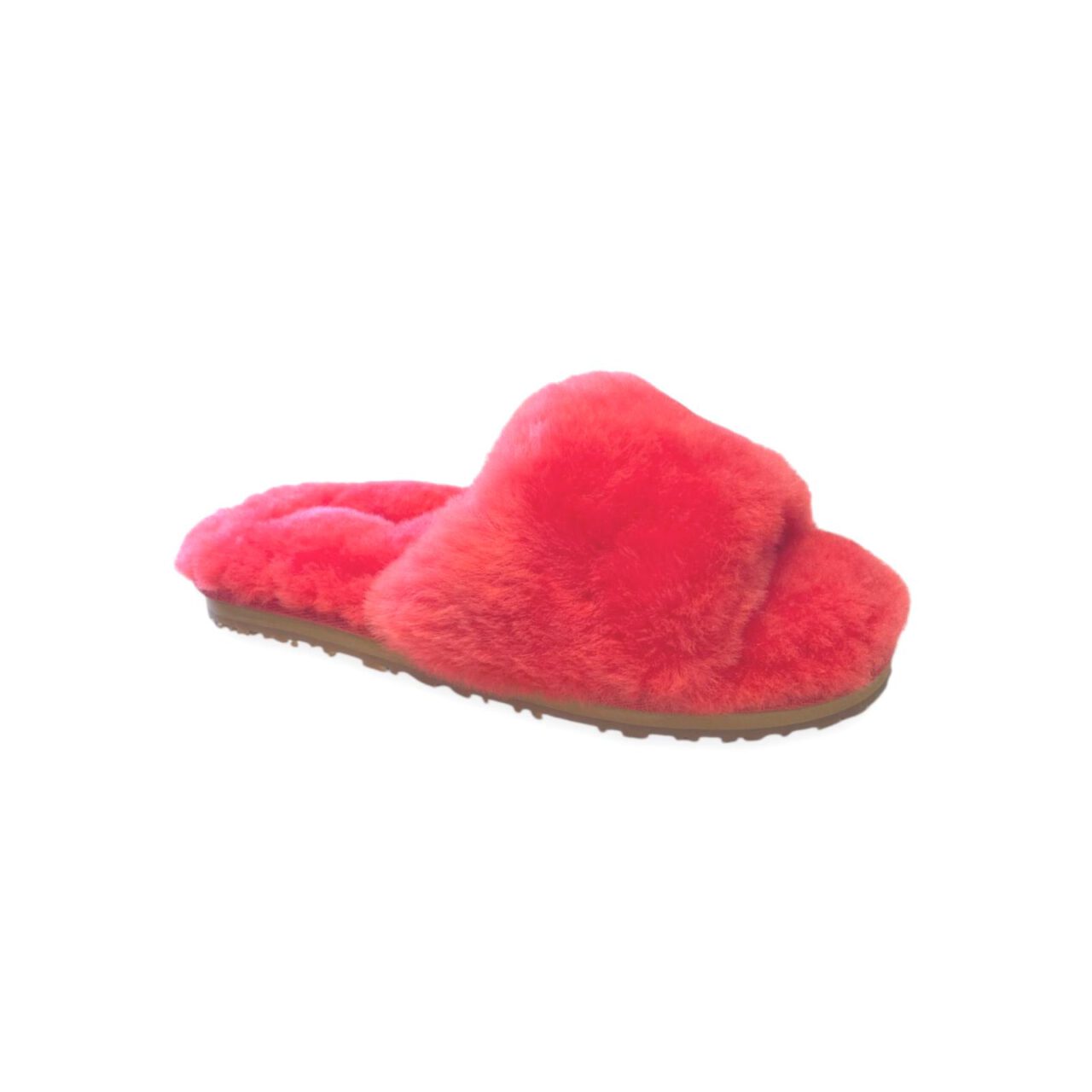 Sheepskin fur slide slipper Fucsia