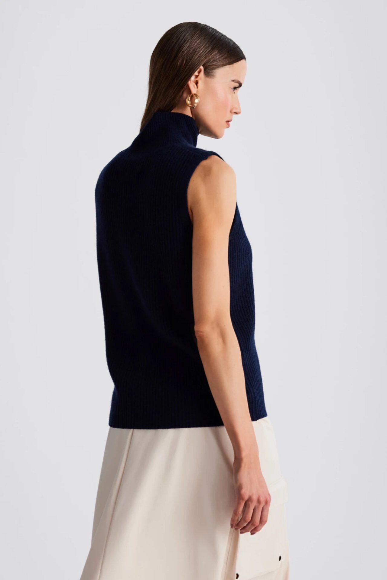 NOLA CASHMERE S/L TURTLENECK - NAVY