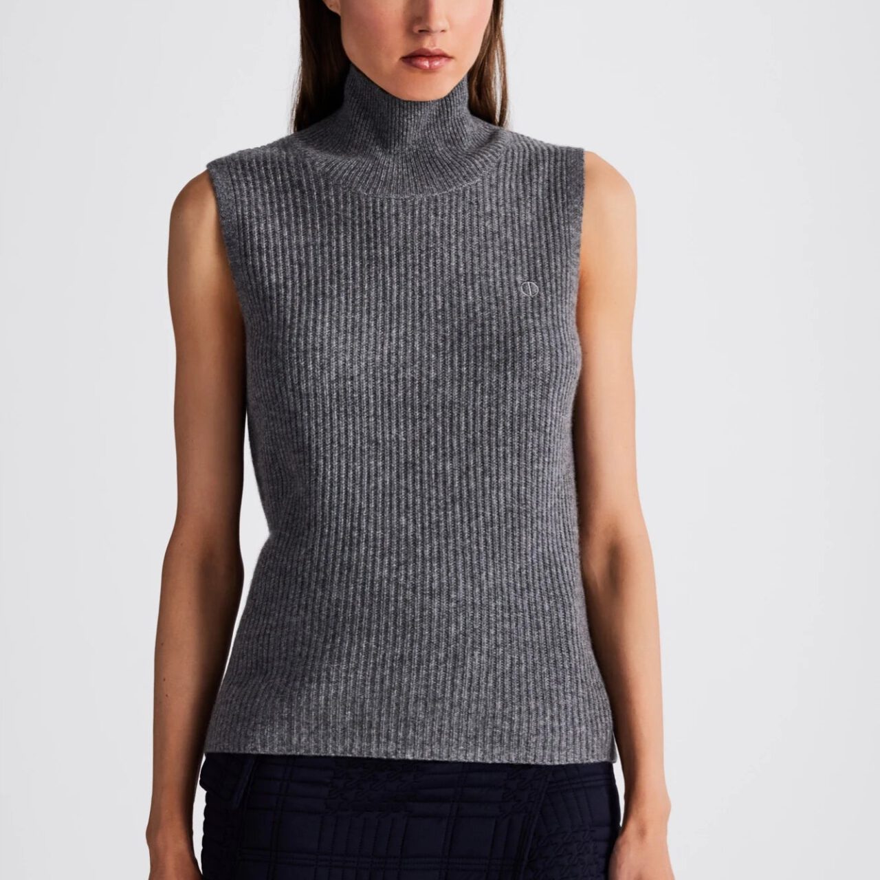 NOLA CASHMERE S/L TURTLENECK - THUNDER